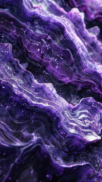 a purple and black marbled surface with a swirling pattern