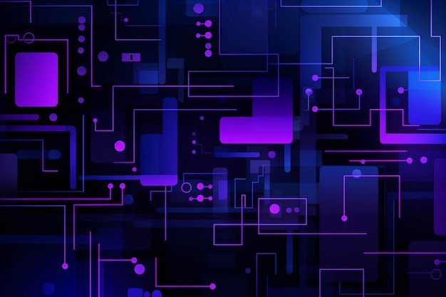 Purple and black squares and rectangles on a dark background generative ai