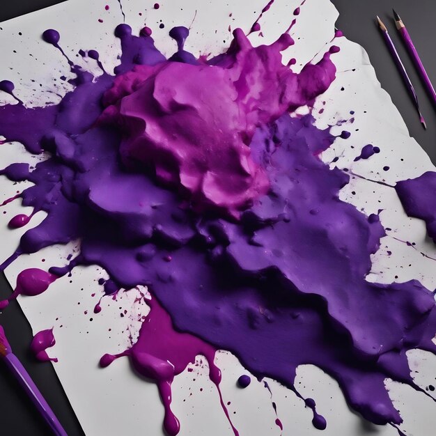 Purple blot on paper