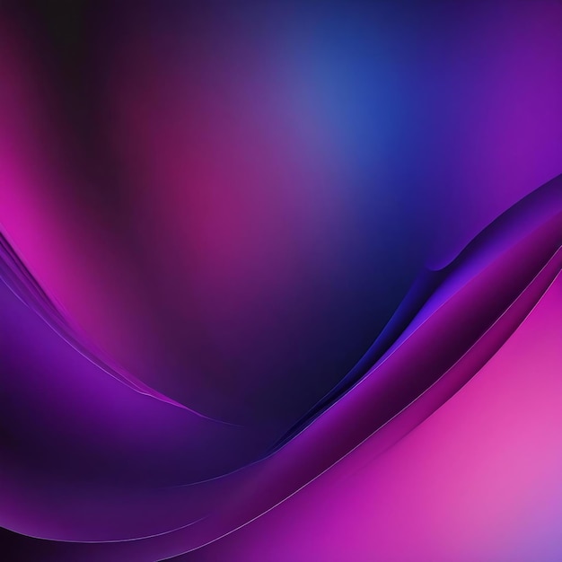 Purple blue abstract color gradient on black background grainy texture website header design blurred