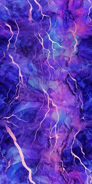 Purple and blue abstract painting with white lines and lines generative ai