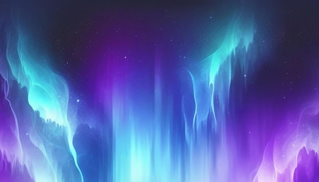 A purple and blue aurora borealis background