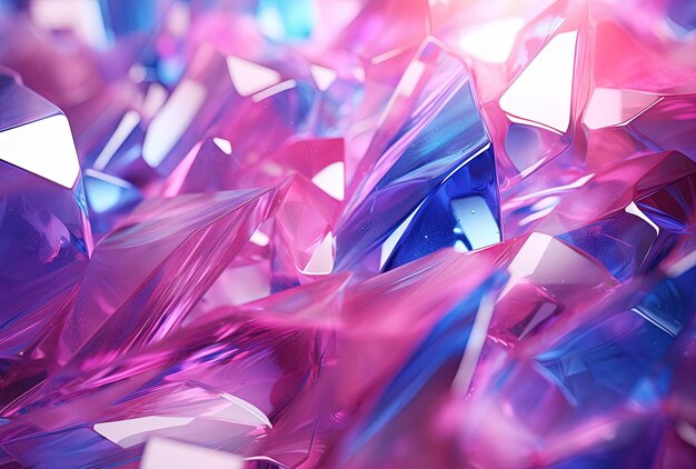 Photo a purple and blue background in the style of shiny shards