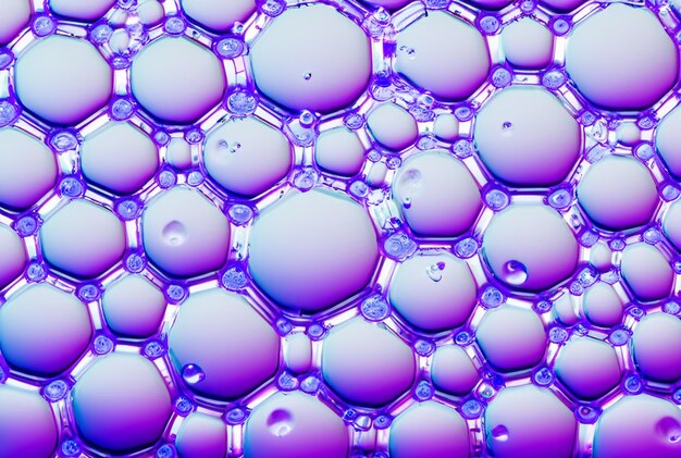 A purple and blue background with bubbles and bubbles