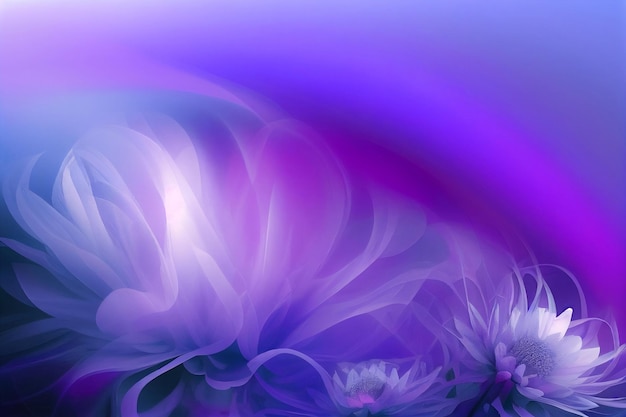 A purple and blue background with a flower