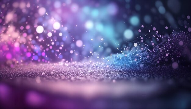 A purple and blue background with a glittery background