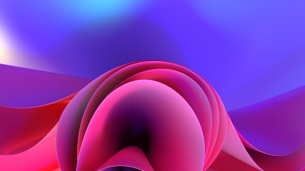 A purple and blue background with a pink flower