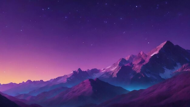 A purple and blue background with a purple background and a blue background with a line of stars