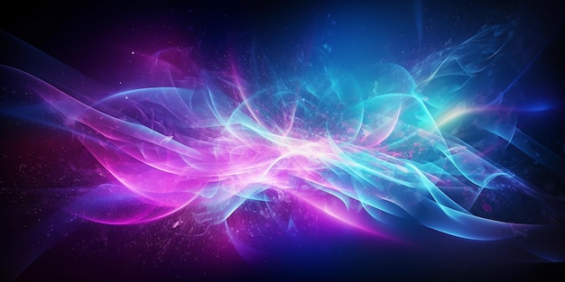 A purple and blue background with a swirl of light