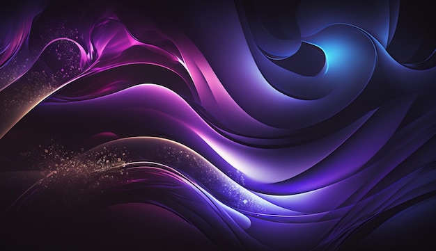 A purple and blue background with a swirly design.