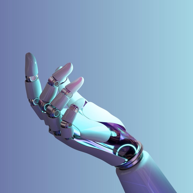 Purple Blue Colorful Robot Electronic Hand