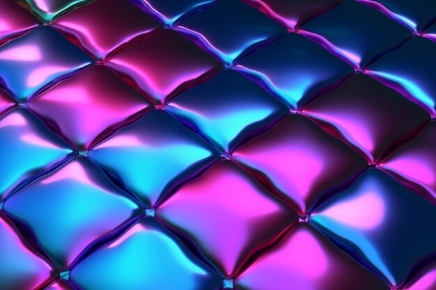 A purple and blue fabric with a diamond pattern.