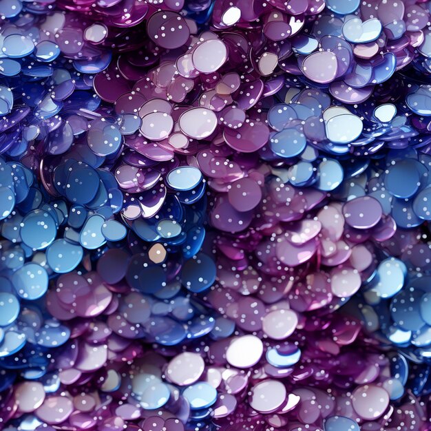 purple and blue glitter confetti are scattered on a table generativ ai