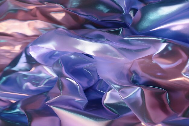 A purple and blue silk fabric with a pink and blue pattern.