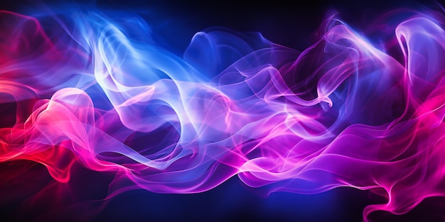 Purple and blue smoke at the background