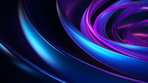 a purple and blue spiral on a black background