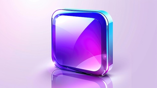 Purple and Blue Square Button on White Surface