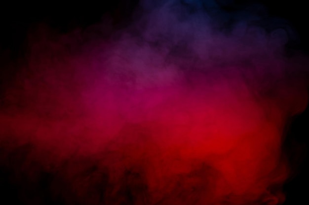 Purple and blue steam on a black background