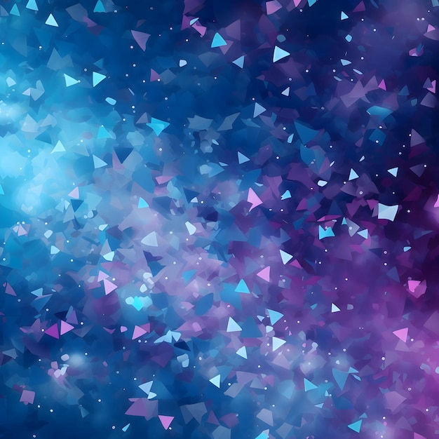 Purple blue triangle confetti as abstract background wallpaper banner texture design with pattern vector Blue background