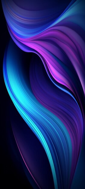 Purple and blue wallpaper with a wave design