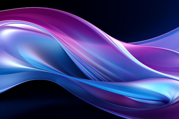 Purple and blue wave background generative ai