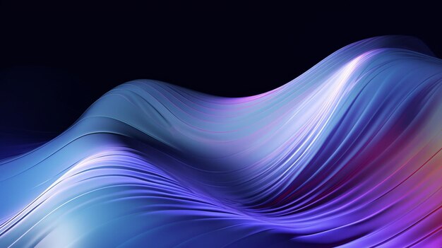 Фиолетовый и синий фон волны со световым эффектом.