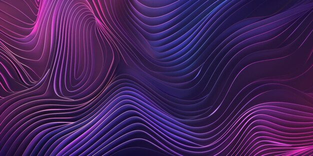 Photo a purple and blue wave with a lot of lines stock background