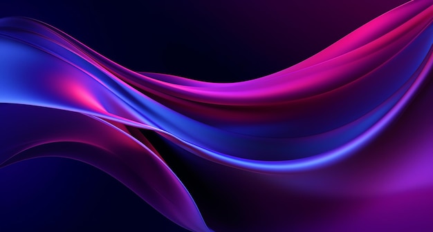 Purple and blue waves on a black background