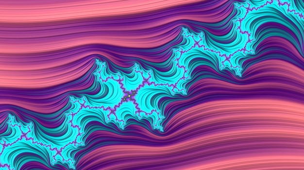 Purple and blue waves with a star in the middle