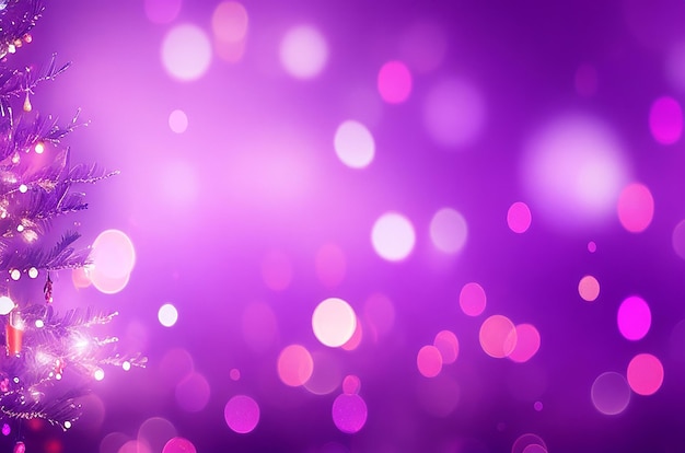 Purple bokeh background for seasonal holidays event and celebrations generated by ai