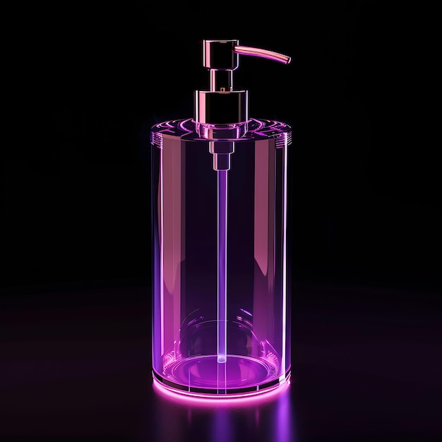 a purple bottle with a purple top that says quot spray quot