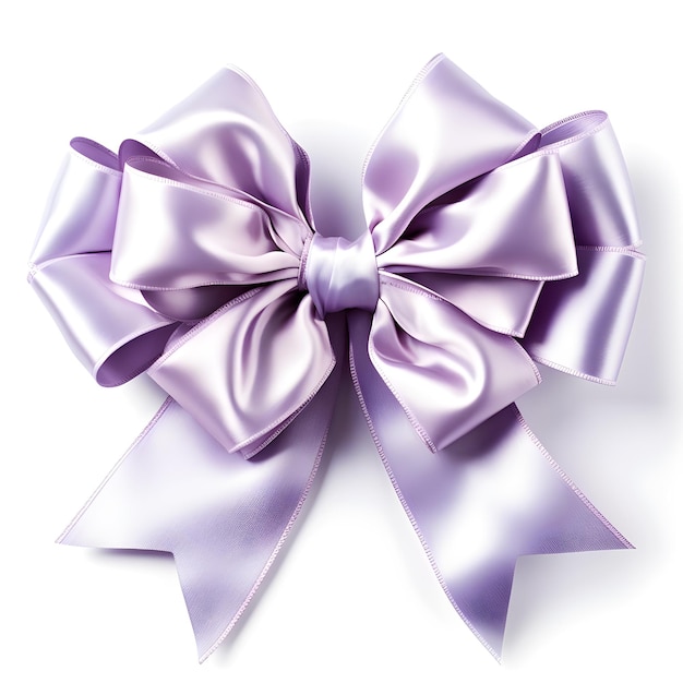A purple bow with a bow on it