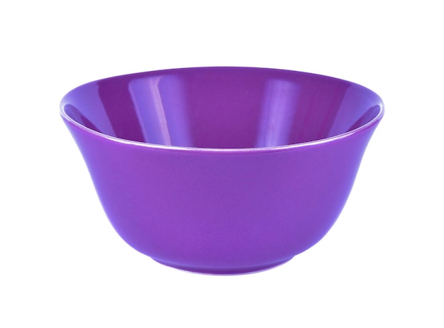 Purple bowl on white background