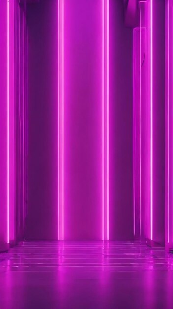 Purple bright neon background the background is magenta backlight 3d illustration