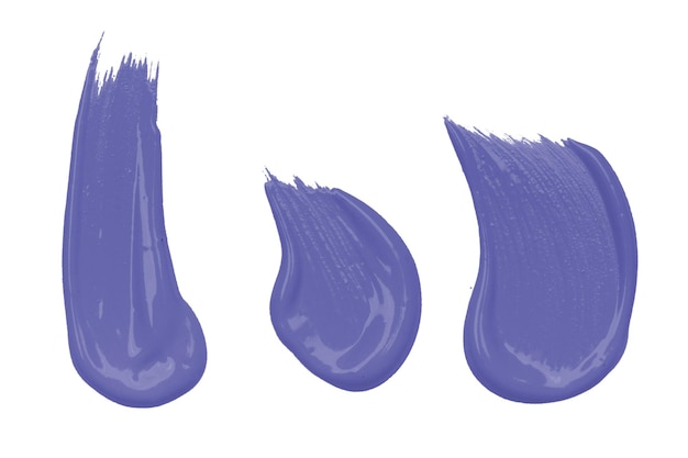 白い背景に分離された紫色のブラシストローク