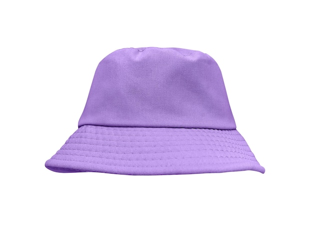 Purple bucket hat isolated on white background