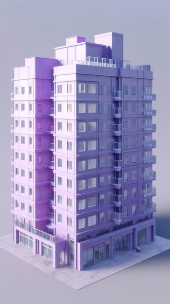 A purple building with the word hotel on it