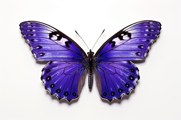 purple butterfly isolated in white background