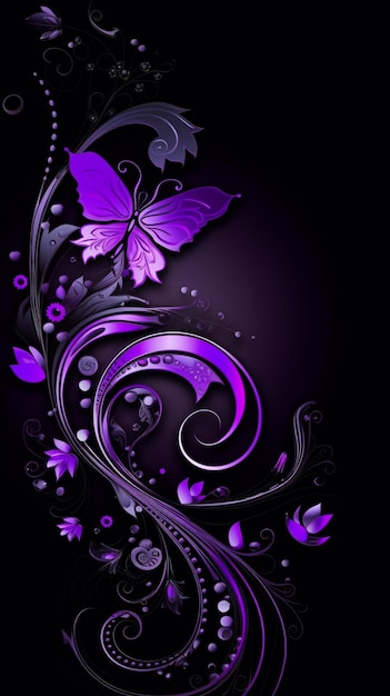 Aesthetic purple sparkle butterfly background   Papel de parede hippie  Papel de parede roxo Papel de parede borboletas