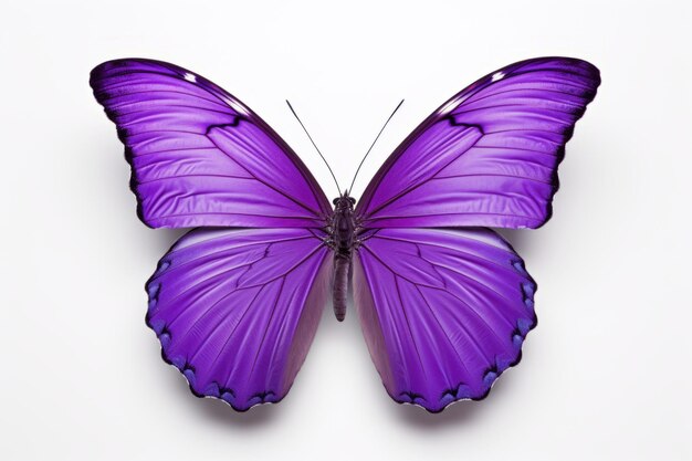 Purple Butterfly on White Background