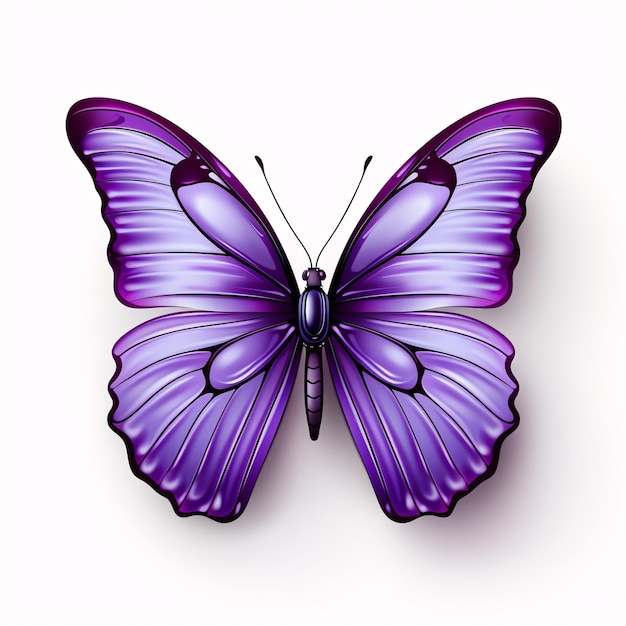 a purple butterfly with wings