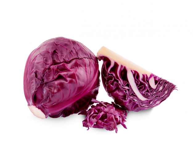 Purple cabbage isolated