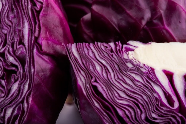 Photo purple cabbage isolated