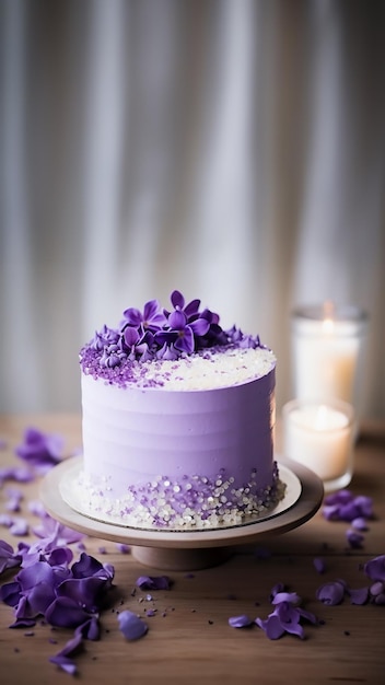 purple cake birthday