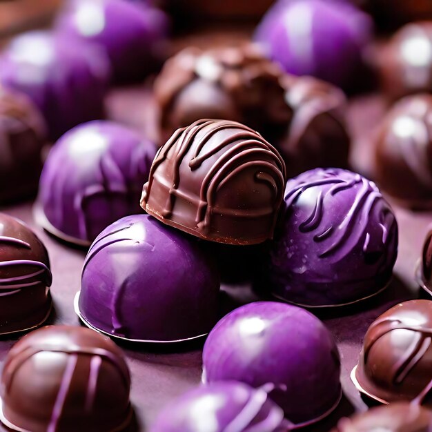 purple chocolate bonbon AI