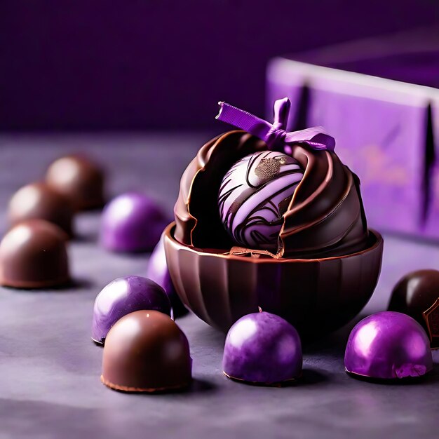 purple chocolate bonbon AI