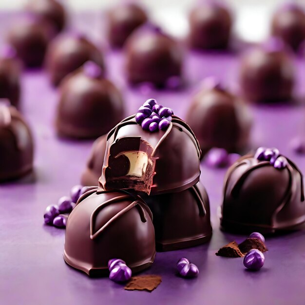 purple chocolate bonbon AI