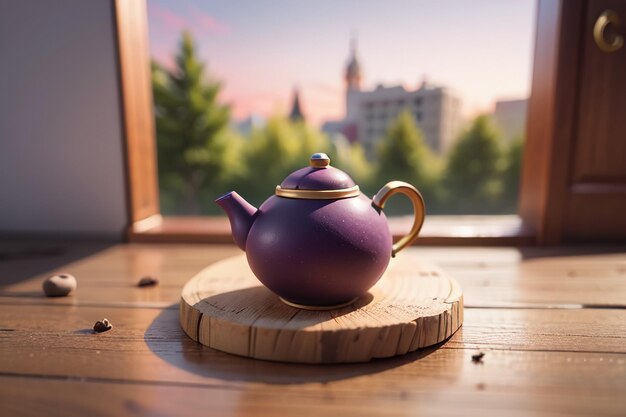 Purple clay pot chinese clay teapot porcelain world famous wallpaper background tea set