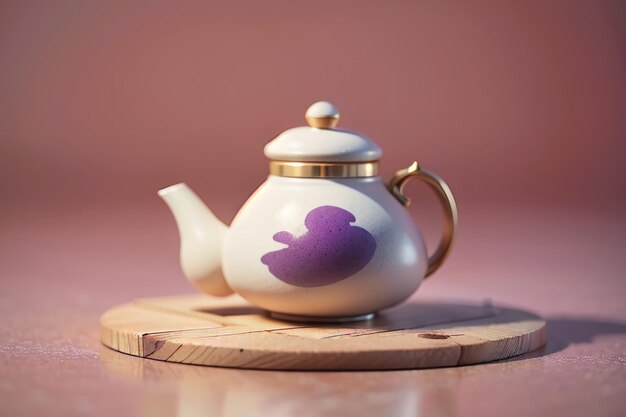 Фиолетовый глиняный горшок Китайский глиняный чайник Порцелан Всемирно известные обои Фон чайный набор