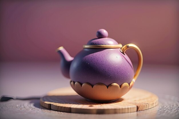 Фото Фиолетовый глиняный горшок китайский глиняный чайник порцелан всемирно известные обои фон чайный набор